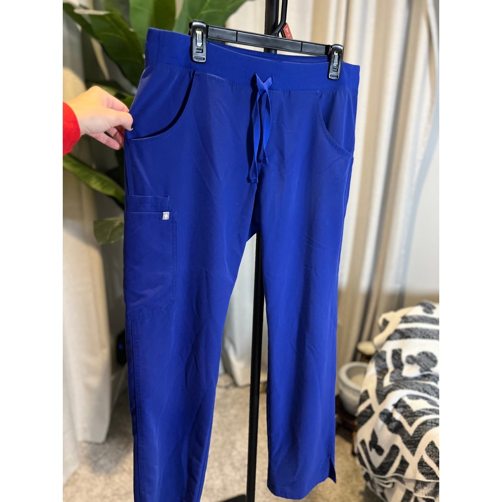 FIGS Technical Collection Royal Blue Scrub Pants Womens Medium Straight Leg - Picture 2 of 4